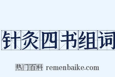 针灸四书组词是什么意思的图片